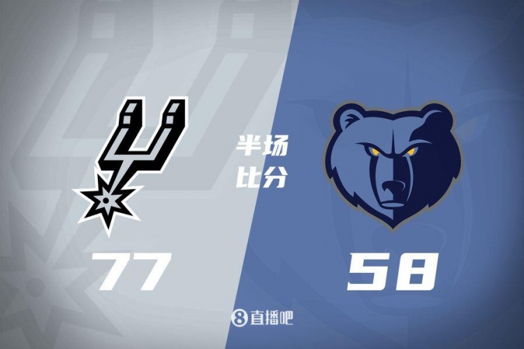  雙方多名主力不打 馬刺4人上雙&次節(jié)17-2攻擊波 上半場(chǎng)77-58灰熊