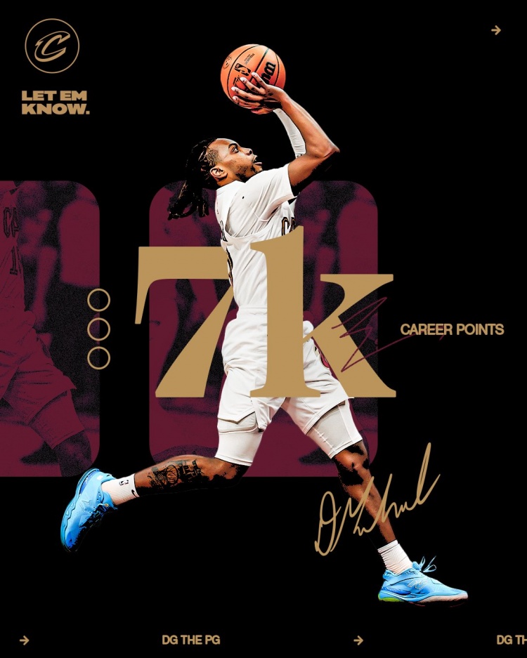  未來可期！加蘭騎士生涯得分達(dá)到7000分 隊(duì)史第11位！
