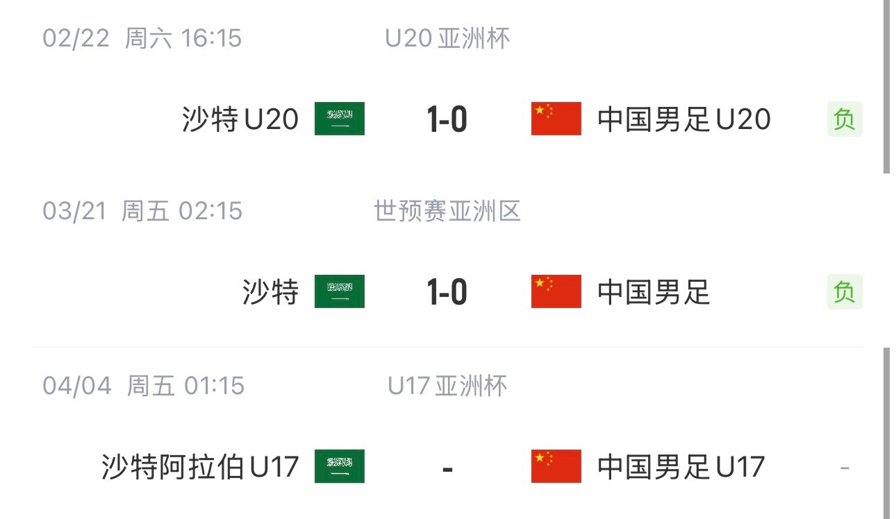  國字號(hào)三遇沙特！國少U17亞洲杯首戰(zhàn)對(duì)陣沙特，此前國足&國青均負(fù)